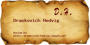 Draskovich Hedvig névjegykártya